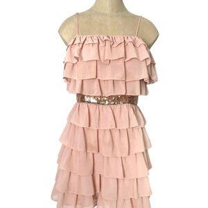 XXI RUFFLES AND SEQUINS DRESS